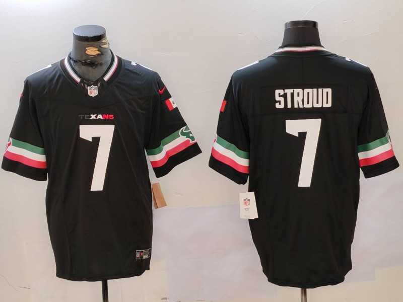 Mens Houston Texans #7 C.J. Stroud Black Mexico F.U.S.E. Vapor Limited Stitched Jersey Dzhi